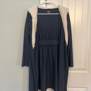 Bump In The Night Maternity Hooded Robe Sz L